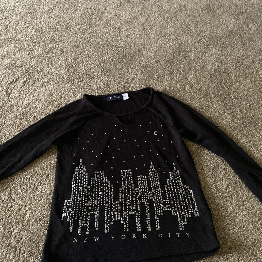 Girls black long sleeve sweater